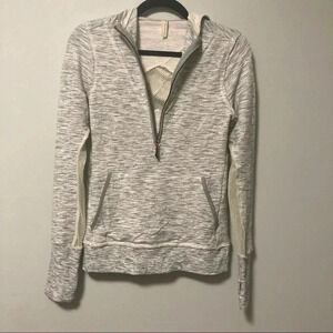 Free  People movement grey half zip hoodie with mesh